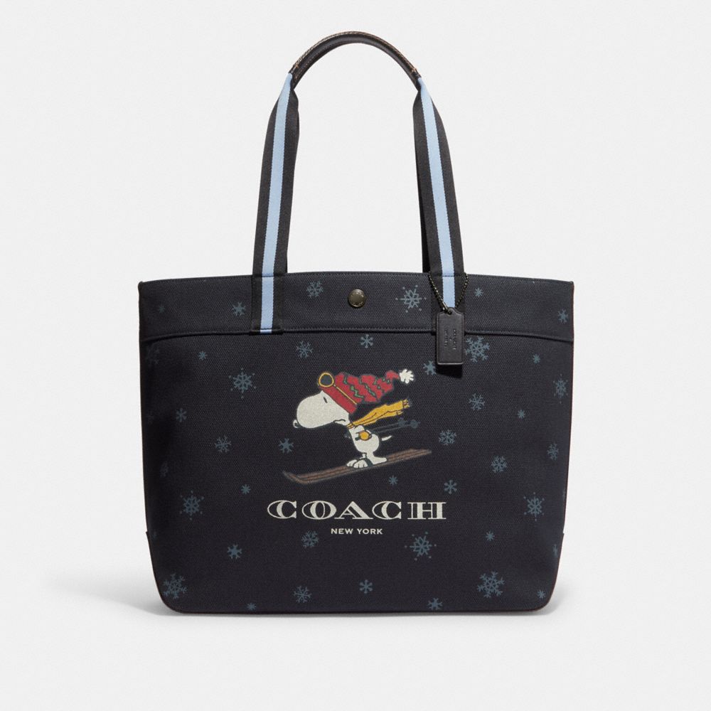 COACH® Coach X Peanuts Tote 38 With Snoopy Ski Motif