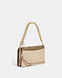 Anna Foldover Clutch Crossbody In Signature Canvas With Chunky Chain