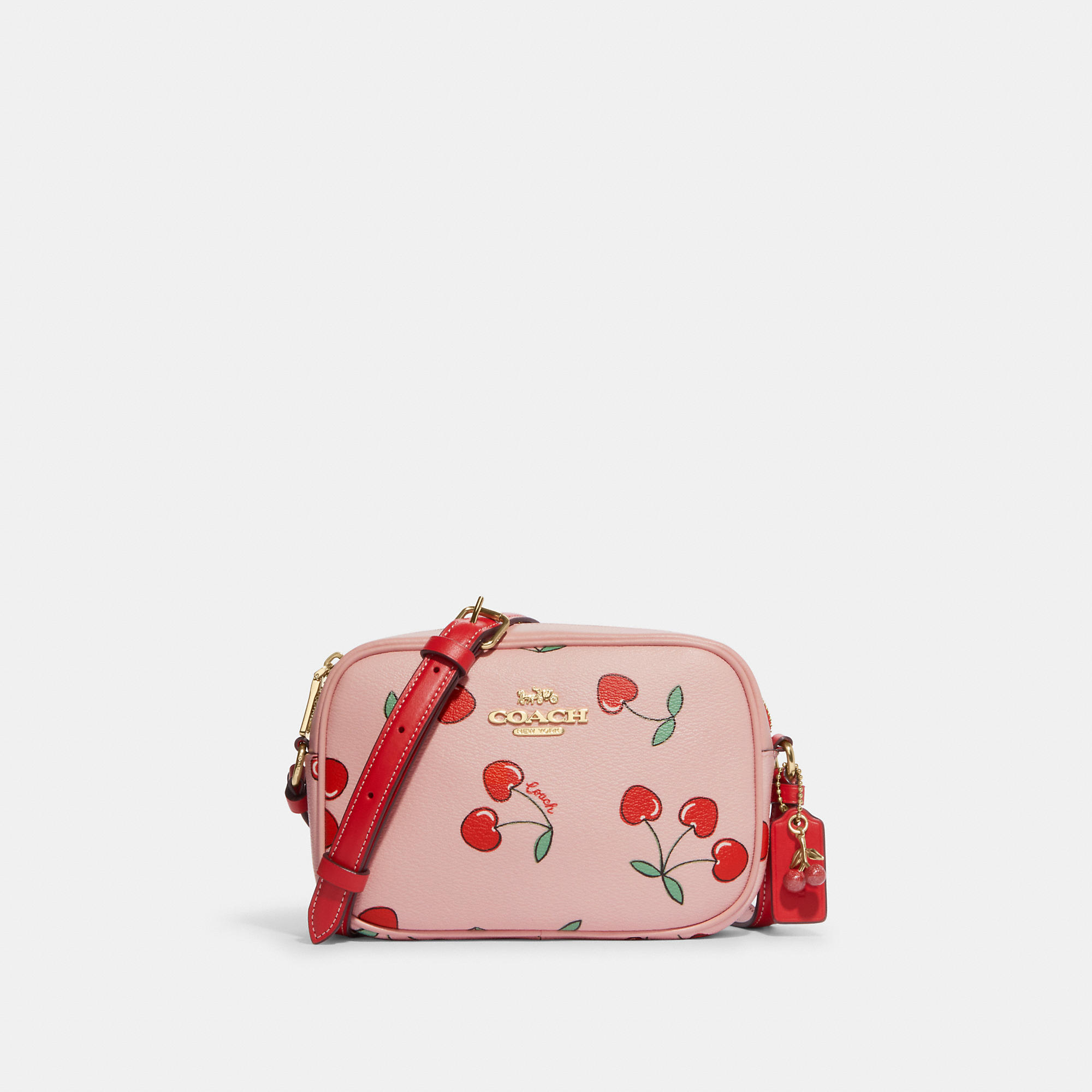 COACH Mini Jamie Camera Bag With Heart Cherry Print