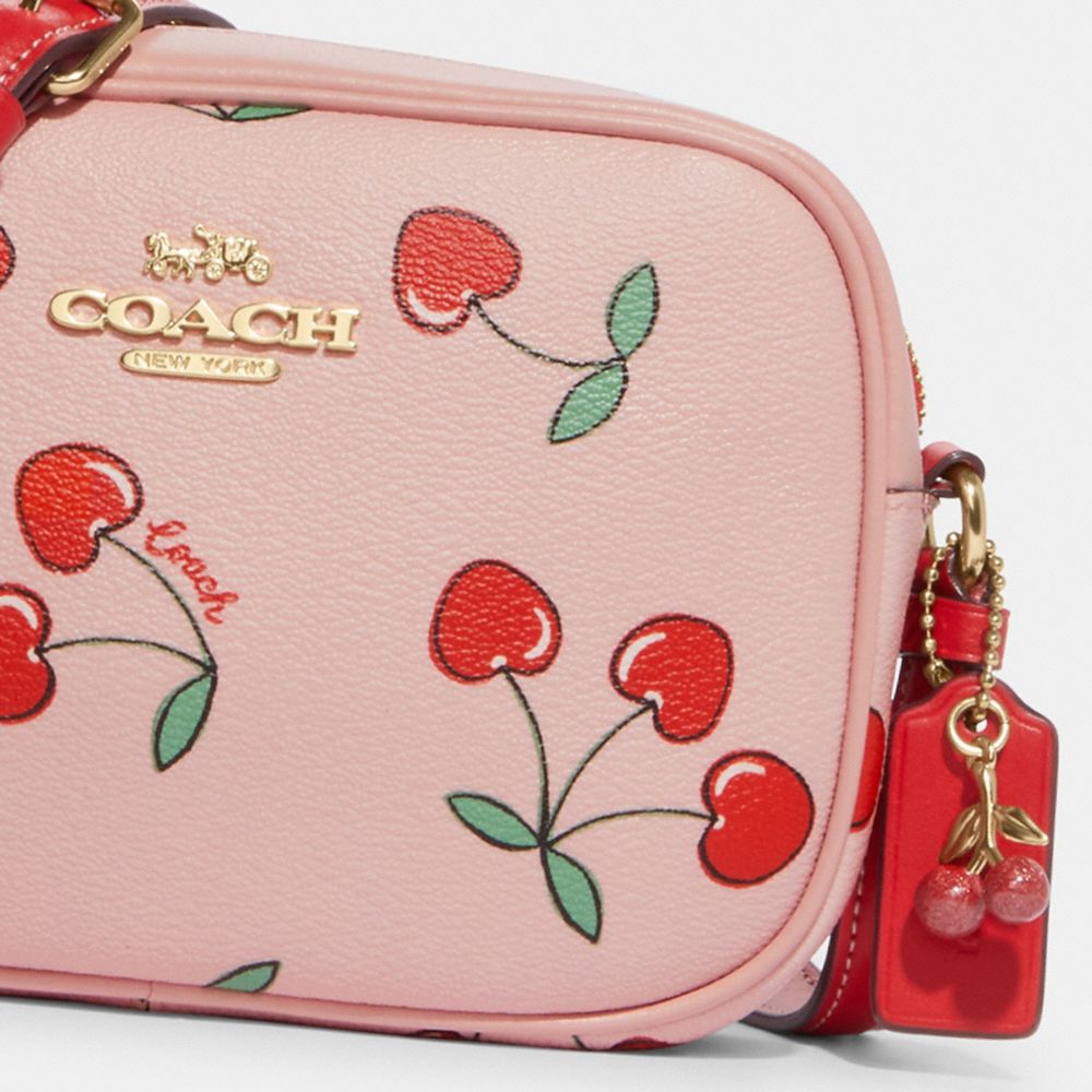 COACH® | Mini Jamie Camera Bag With Heart Cherry Print
