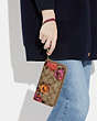 Long Zip Around Wallet In Signature Canvas With Jumbo Floral Print