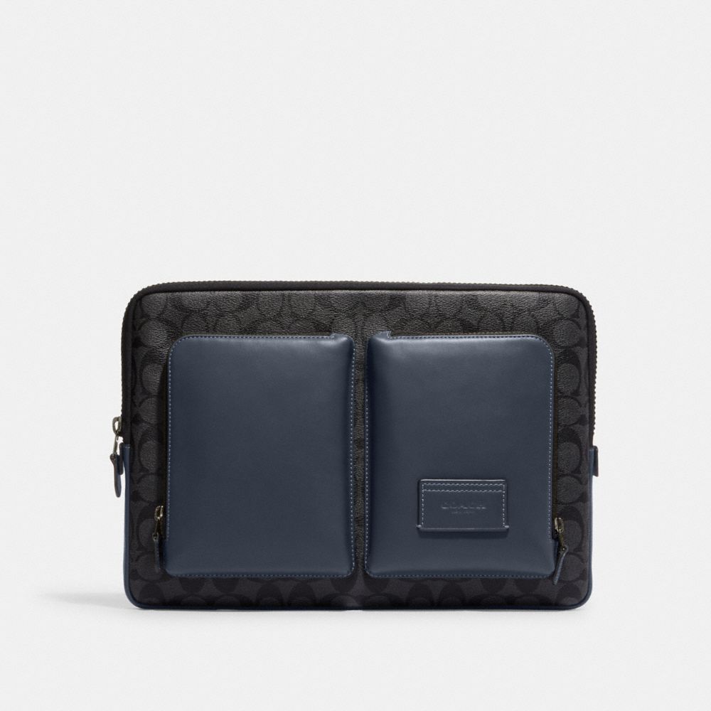Utility Laptop Case In Colorblock Signature Canvas, ProductTile
