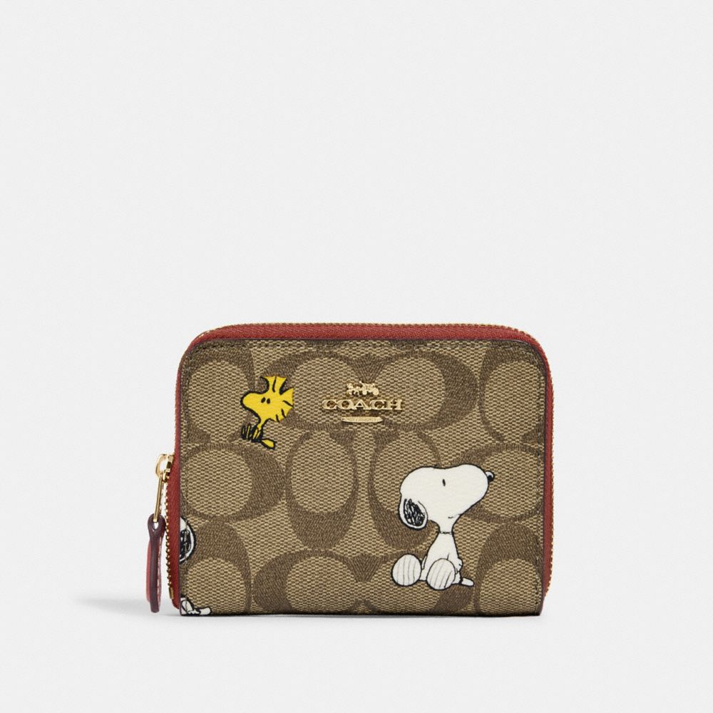 COACH PEANUTS シグネチャースモール ジップ アラウンド ウォレット-