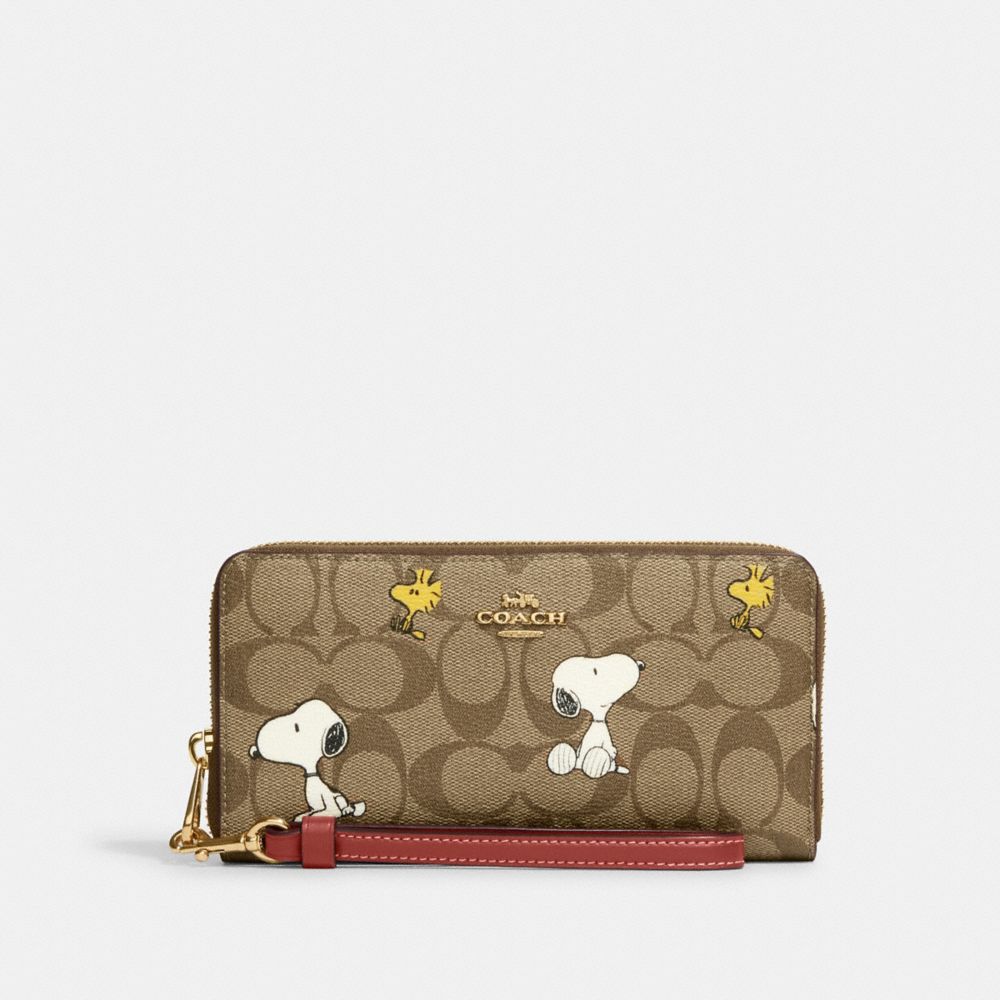 COACH® | Coach X Peanuts Long Zip Around Wallet In Signature