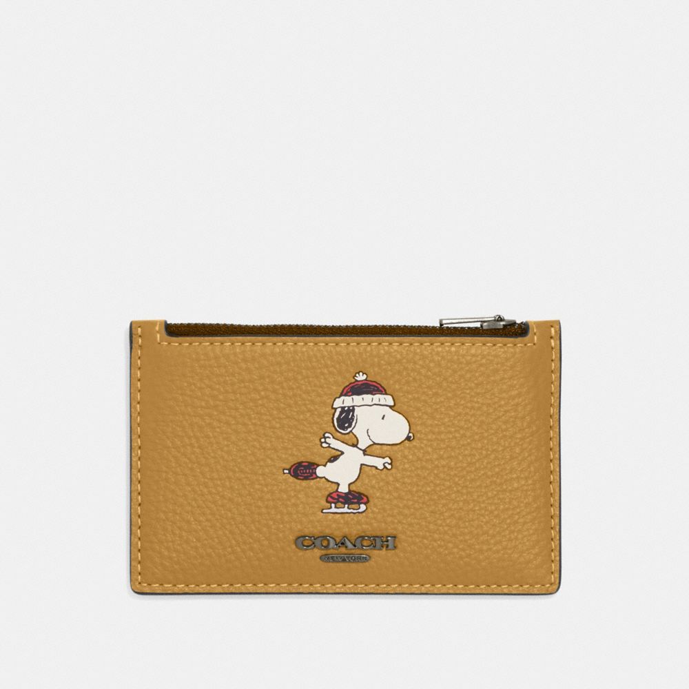 COACH X PEANUTS】ジップ カード ケース・スヌーピー - パスケース/ID