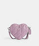 COACH®,HEART CROSSBODY WITH QUILTING,Nappa leather,Small,Heart,Silver/Ice Purple,Front View