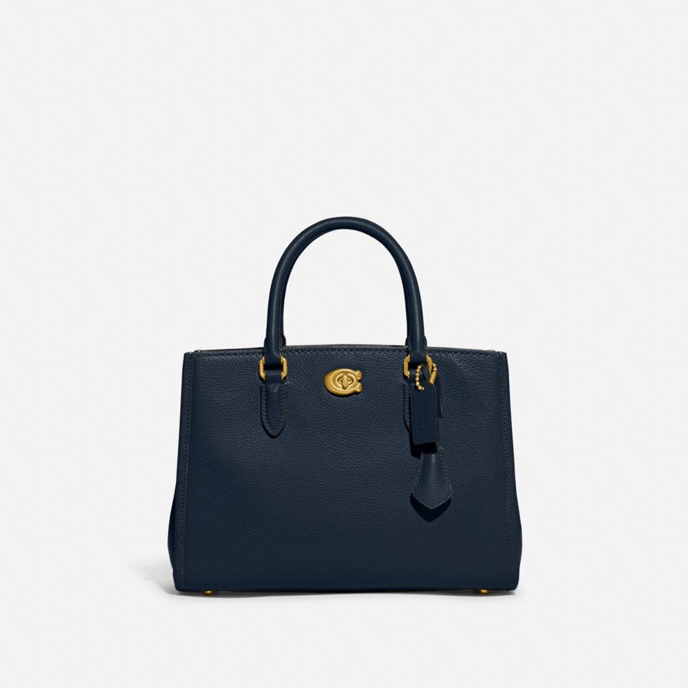 Coach Brooke Carryall 28 In Brass/midnight Navy