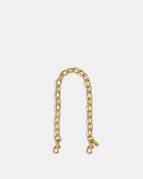 COACH®,SIGNATURE LINK CHAIN STRAP,Metal,Brass,Front View
