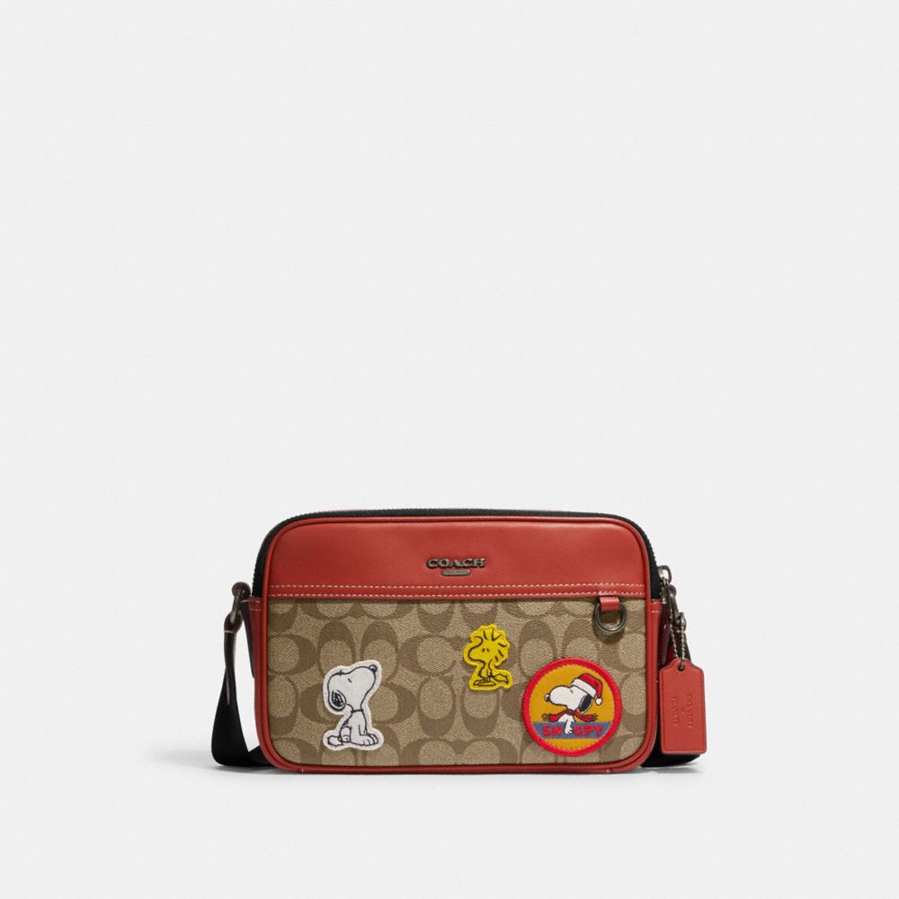 COACH® | Coach X Peanuts Graham Crossbody In Signature Canvas With Patches