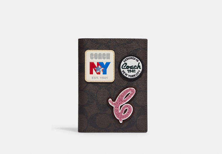 Passport Case In Signature Canvas With Ski Patches