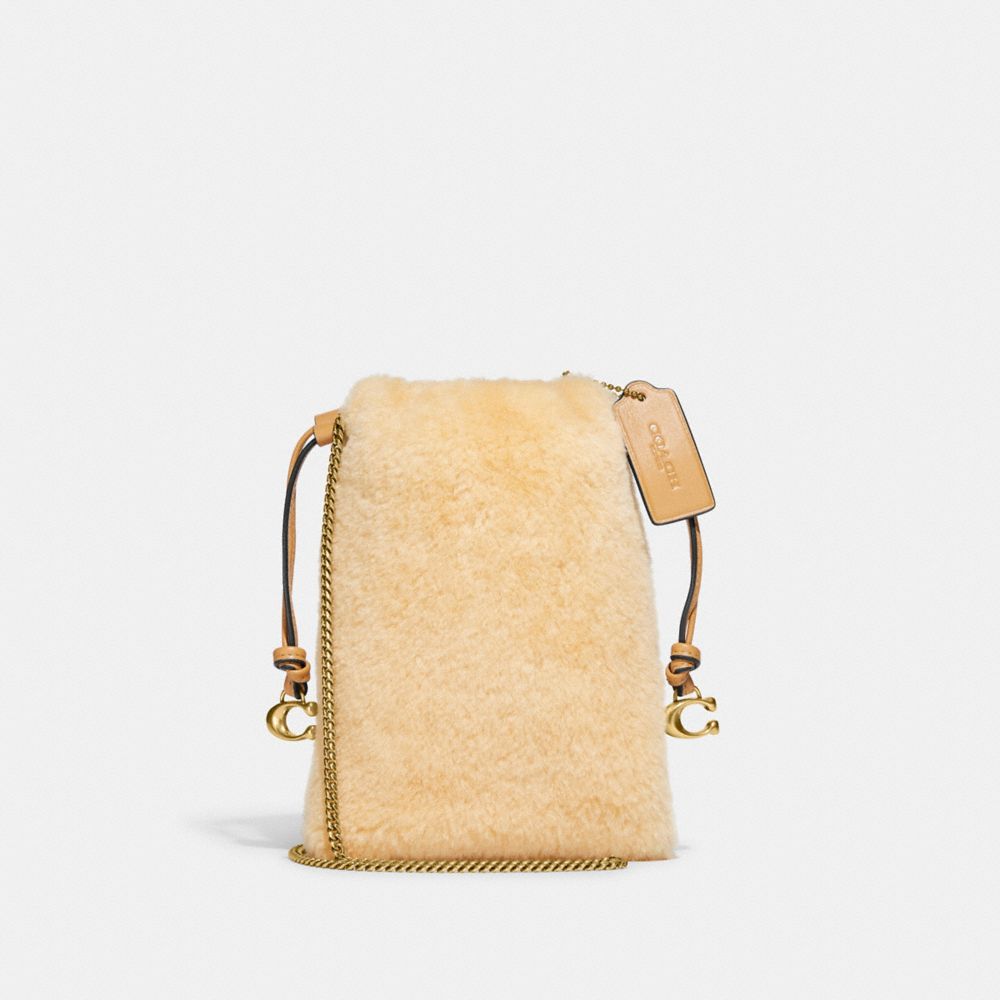Drawstring Pouch In Shearling