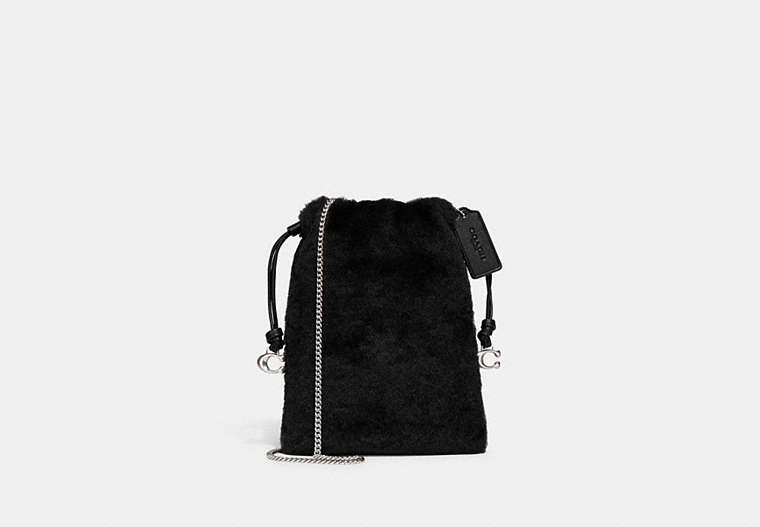 Drawstring Pouch In Shearling