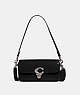 COACH®,STUDIO BAGUETTE BAG,Patent Leather,Mini,Silver/Black,Front View