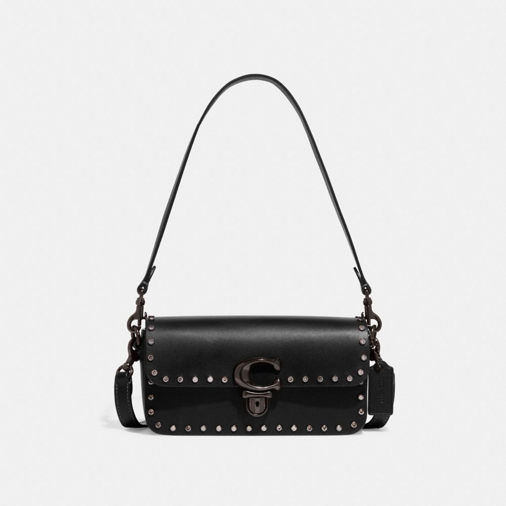 Studio Baguette Bag With Crystal Rivets