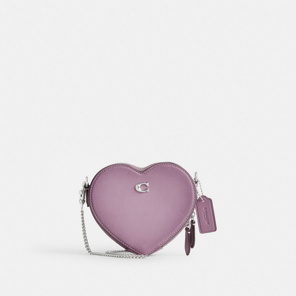 Coach Heart Crossbody 14 In Silver/ice Purple | ModeSens