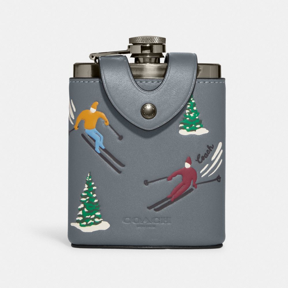 COACH® Flask With Ski Slopes Print