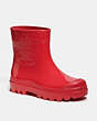 COACH®,MILLIE RAIN BOOTIE,Rubber,Candy Red,Front View