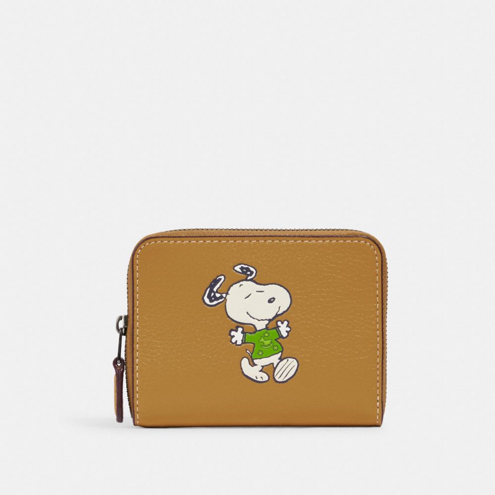 新品】COACH X PEANUTSスモール ジップ スヌーピー - 折り財布