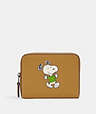 COACH® | Coach X Peanuts Small Zip Around Wallet With Snoopy Walk 