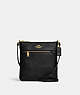 COACH®,MINI ROWAN FILE BAG,Crossgrain Leather,Mini,Anniversary,Gold/Black,Front View
