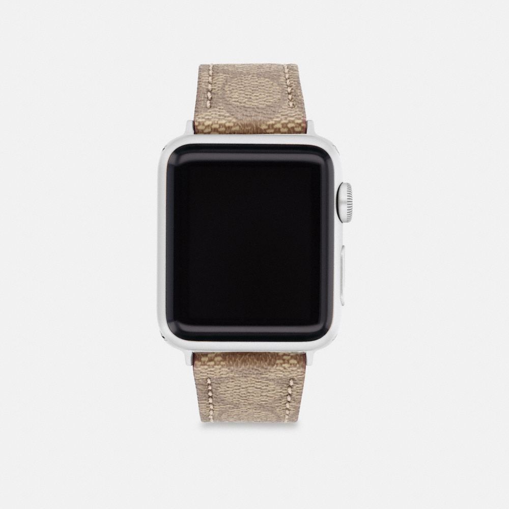 Coach Apple Watch Signature Canvas Strap, 42mm & 44mm - Black