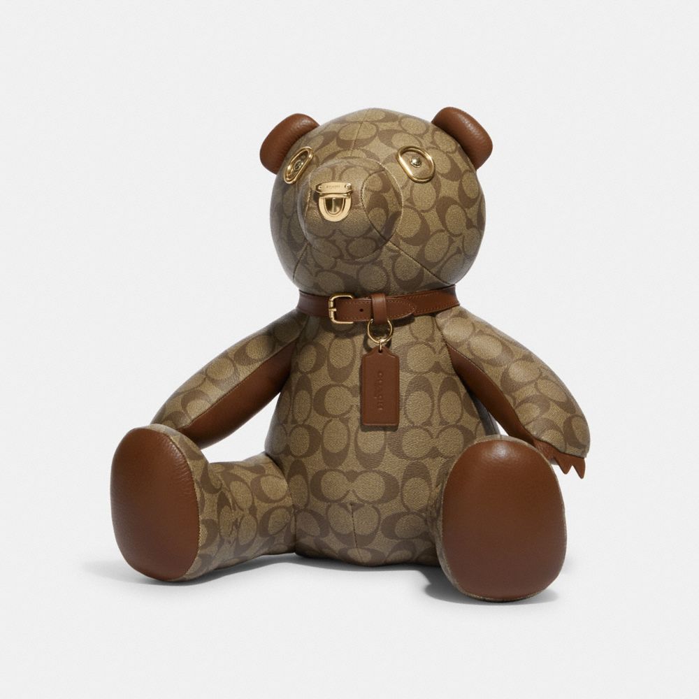 COACH® Collectible Bear In Signature Canvas
