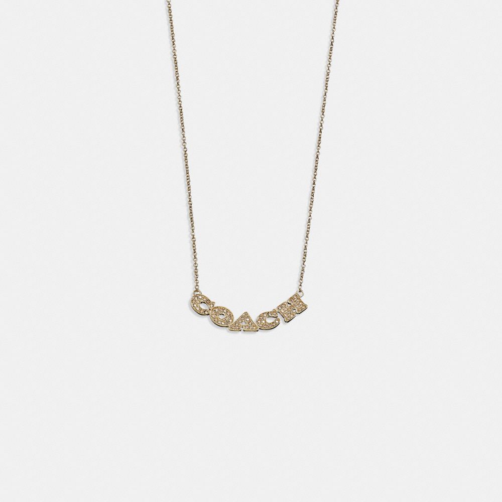 Pavé Coach Pendant Necklace