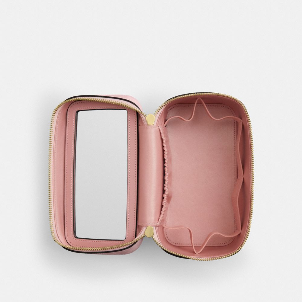 COACH®,Cosmetic Case In Signature Canvas,,Inside View,Top View