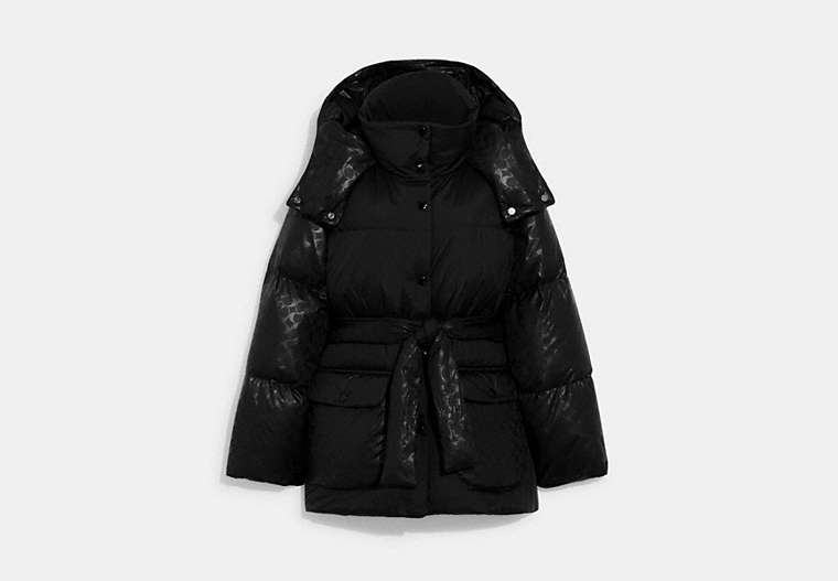 Signature Details Belted Puffer