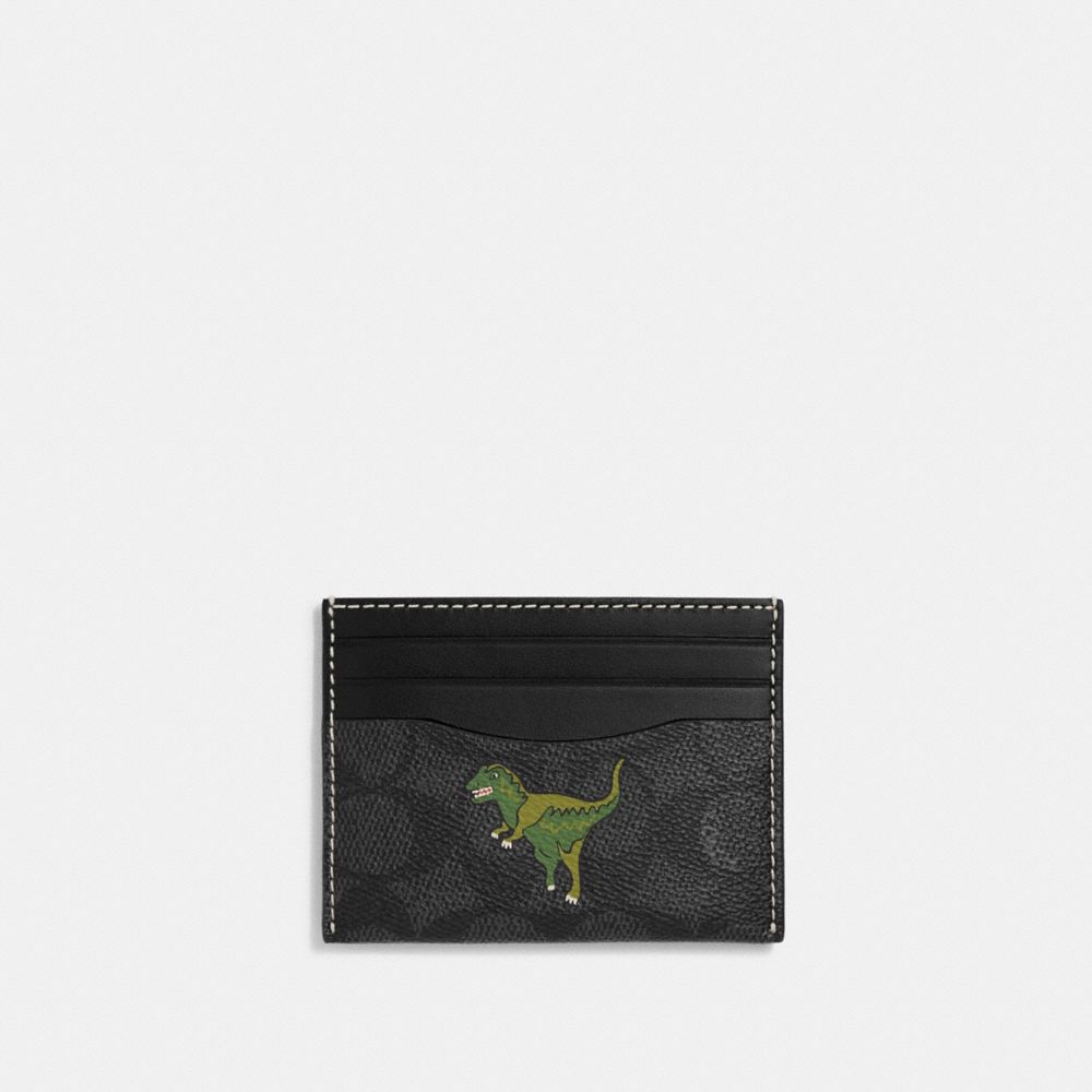 COACH® | Card Case In Signature Canvas With Rexy Print