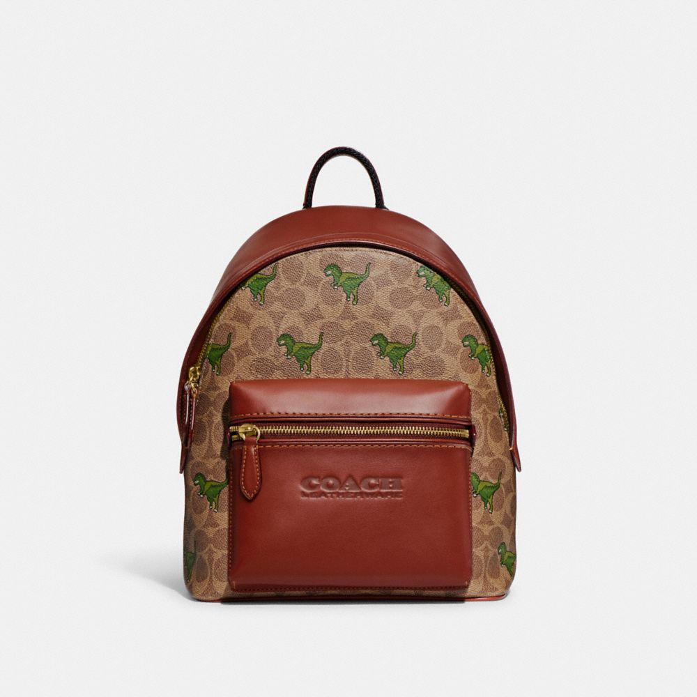 COACH®: Charter Backpack 24 In Signature Canvas With Rexy Print