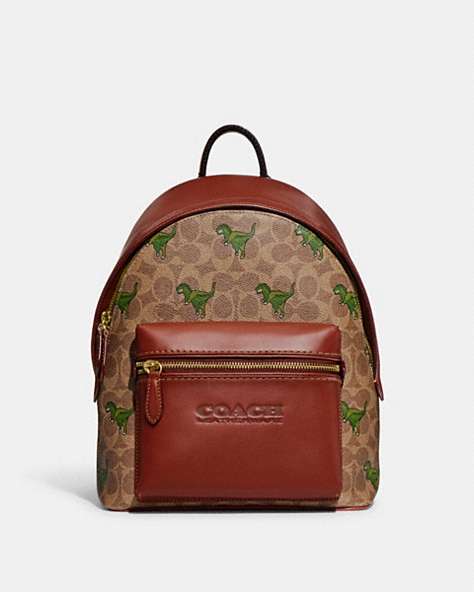 CoachCharter Backpack 24 In Signature Canvas With Rexy Print