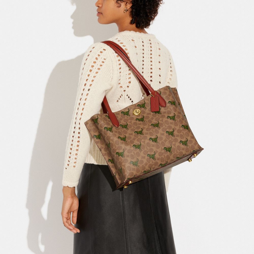 半額SALE／ 新作ウィロウ コーチ トート・シグネチャー 品 キャンバス