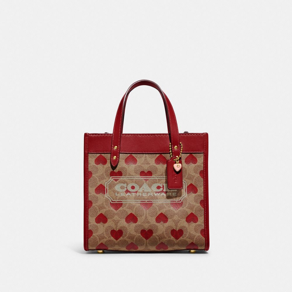 Field Tote 22 In Signature Canvas With Heart Print | COACH®