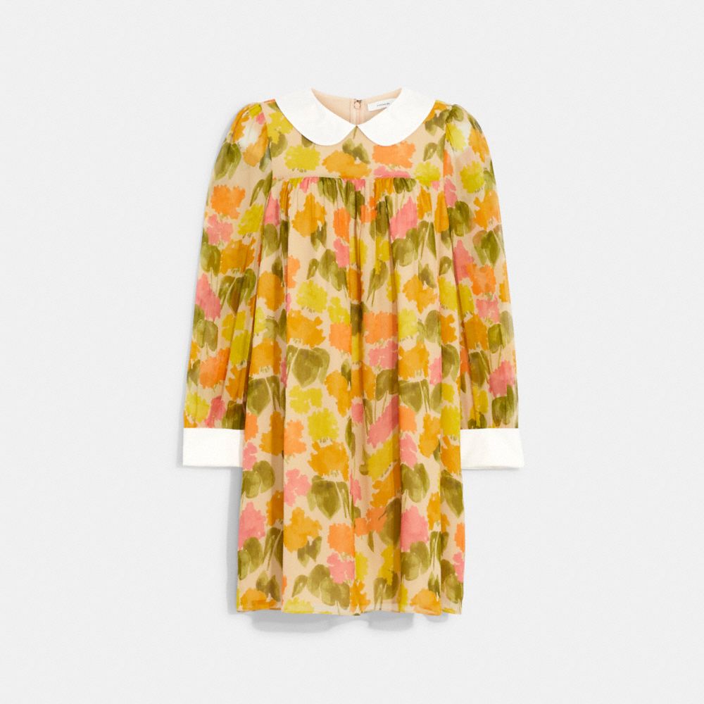 COACH® Floral Babydoll Dress