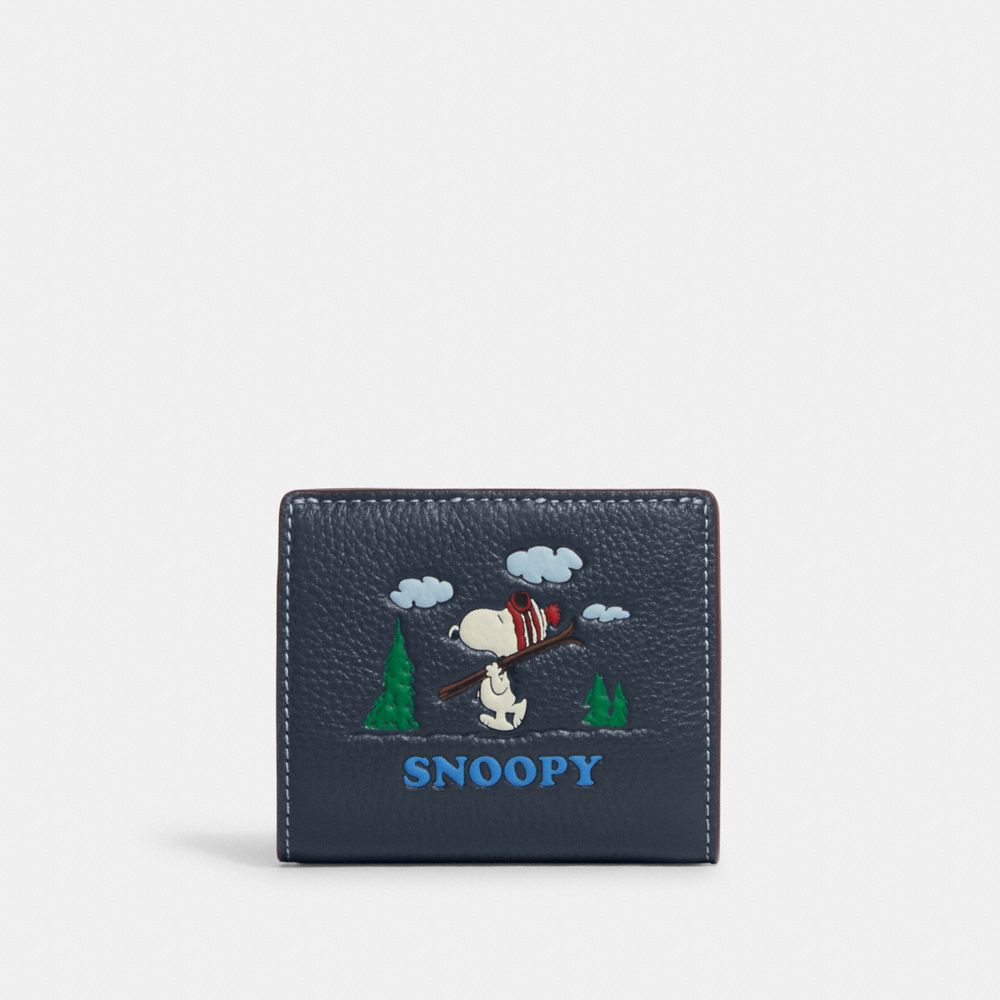 【Sale】コーチアウトレット COACH×SNOOPY コラボ スナップ ウォレット・スヌーピー ライツ モチーフ コンパクト財布 CF252 レザー ワイン【新品】【未使用品】【丸正質舗】【質屋】【ブリルトワーゼ】（M211319)