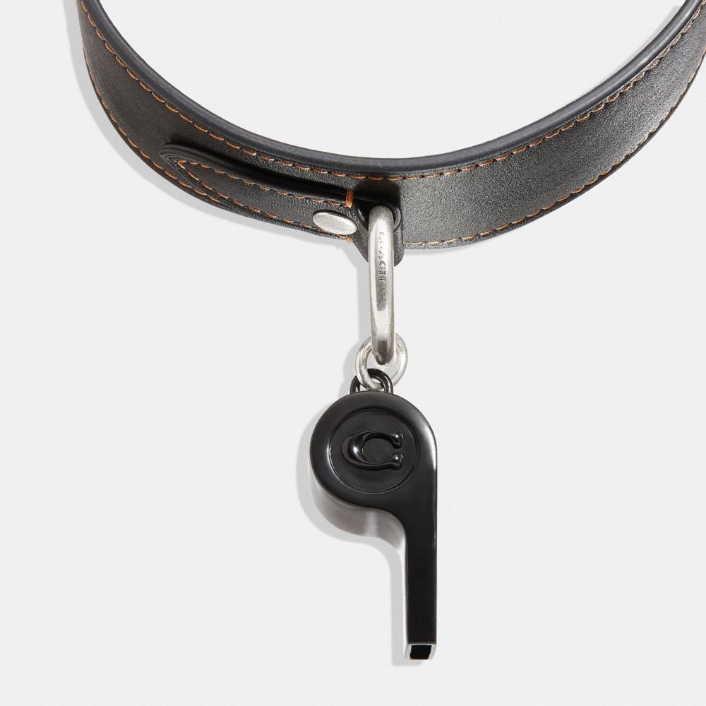 Whistle Leather Choker Necklace COACH®