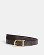 COACH®,CLASSIC BUCKLE CUT-TO-SIZE REVERSIBLE BELT, 25MM,Gold/Brown Black,Front View