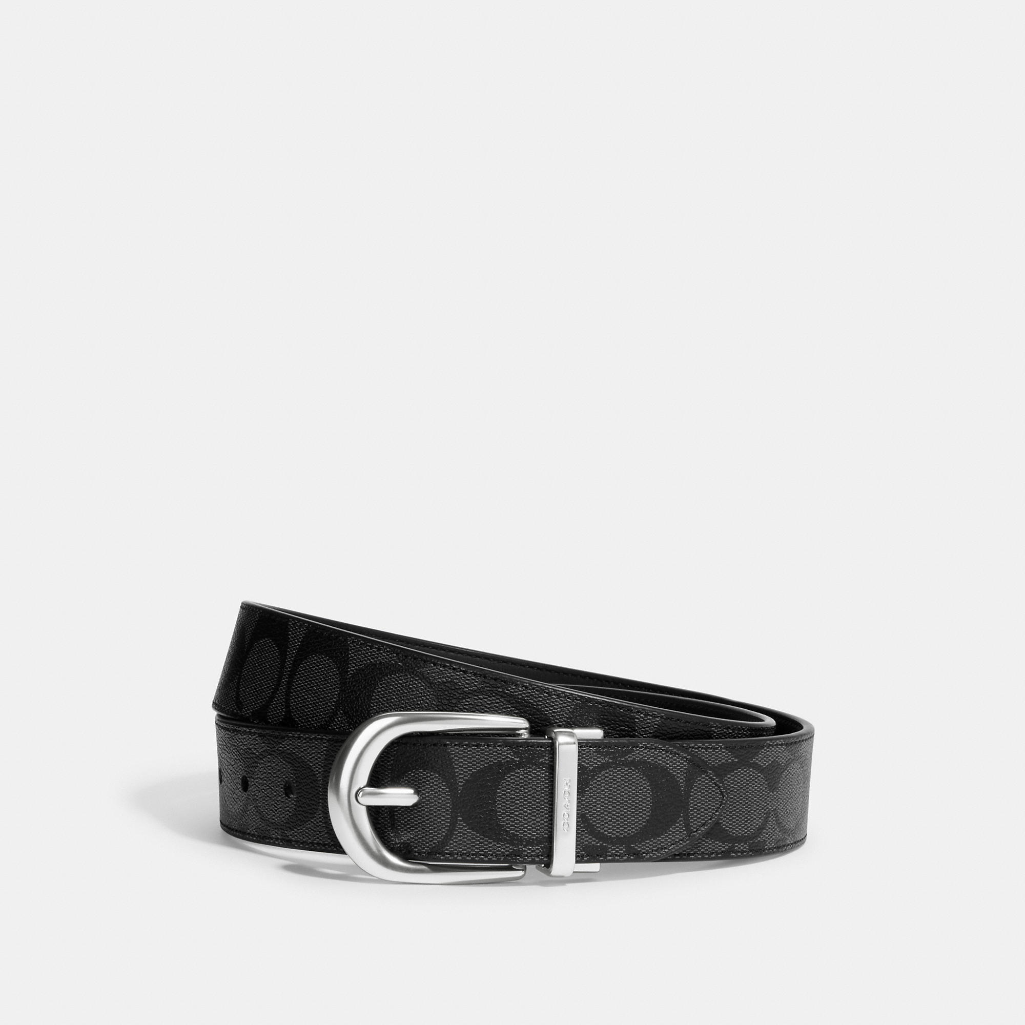 Shop Coach Outlet Classic Buckle Cut To Size Reversible Belt, 38 Mm In Grey