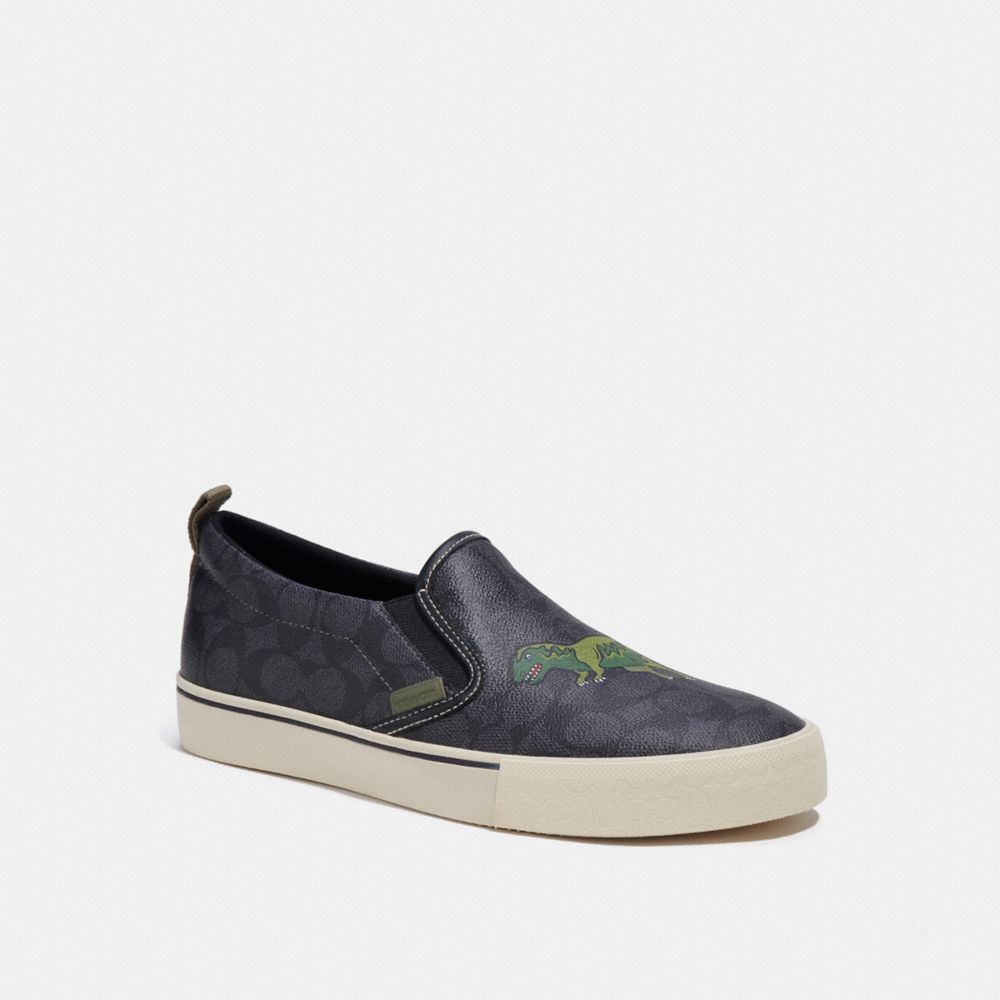 opretholde Benign Almindeligt Skate Slip On Sneaker In Signature Canvas With Rexy | COACH®