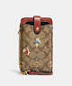 Phone Crossbody In Signature Canvas With Cat Mittens Print