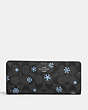 Slim Wallet In Signature Canvas With Snowflake Print