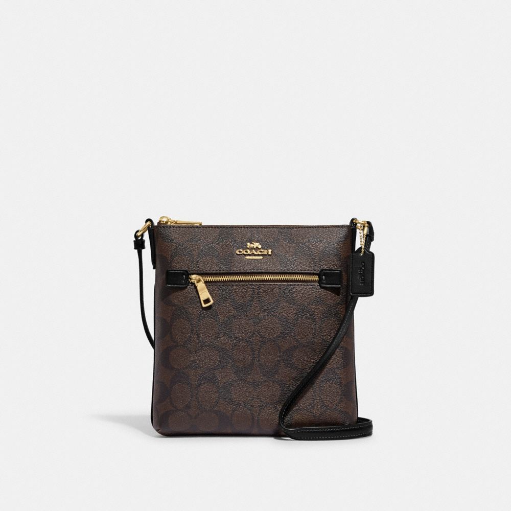 Coach Mini Rowan File Bag In Signature Canvas