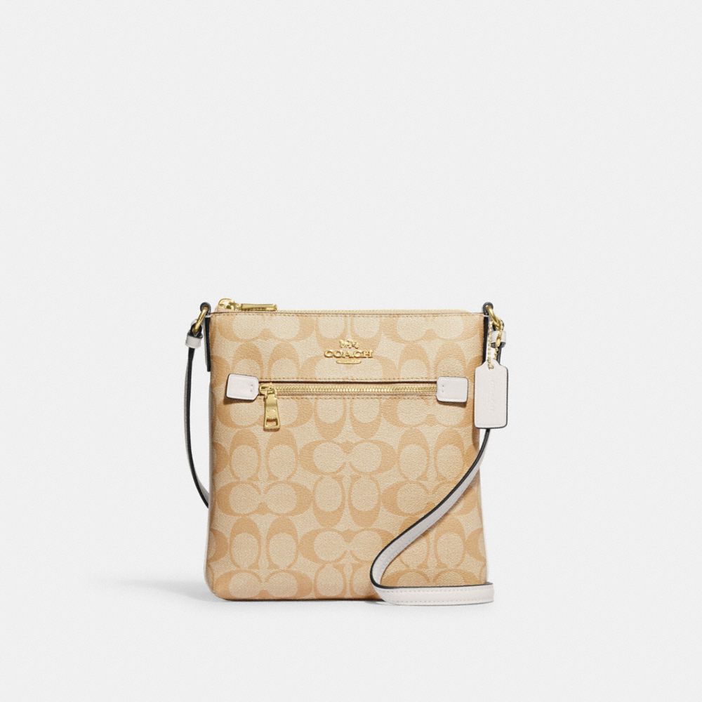 COACH® | Mini Rowan File Bag In Signature Canvas