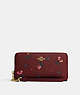 Long Zip Around Wallet With Holiday Bells Print