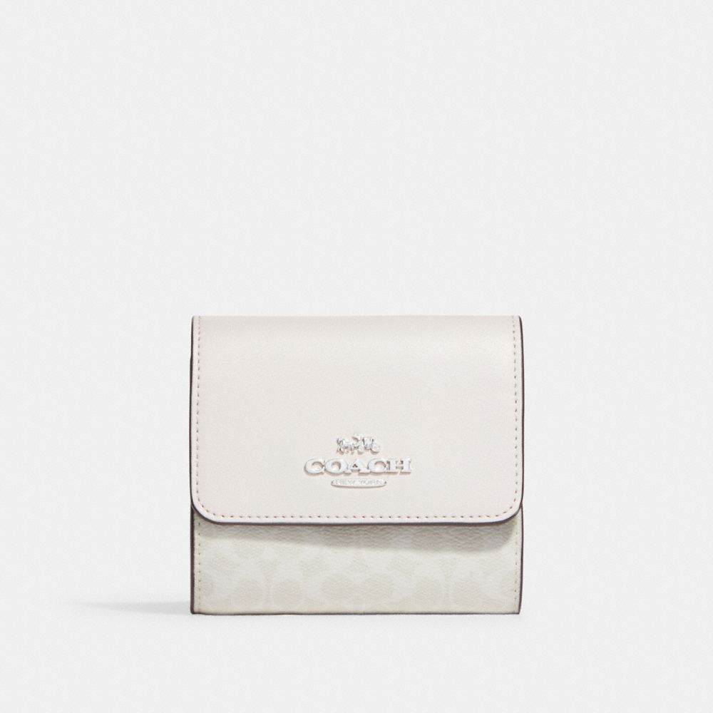 COACH® Small Trifold Wallet In Colorblock Signature Canvas