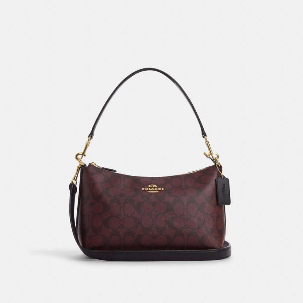 Coach Clara Shoulder Bag In Signature Canvas With Snowflake Print