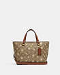 Alice Satchel In Signature Canvas With Snowflake Print
