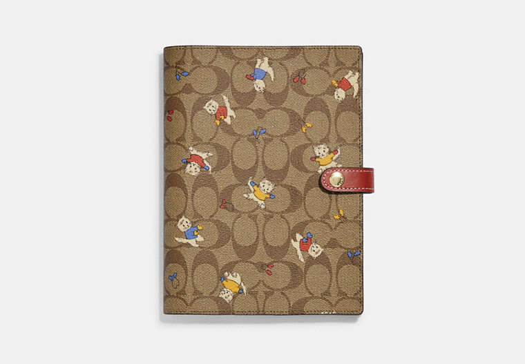 Notebook In Signature Canvas With Cat Mittens Print