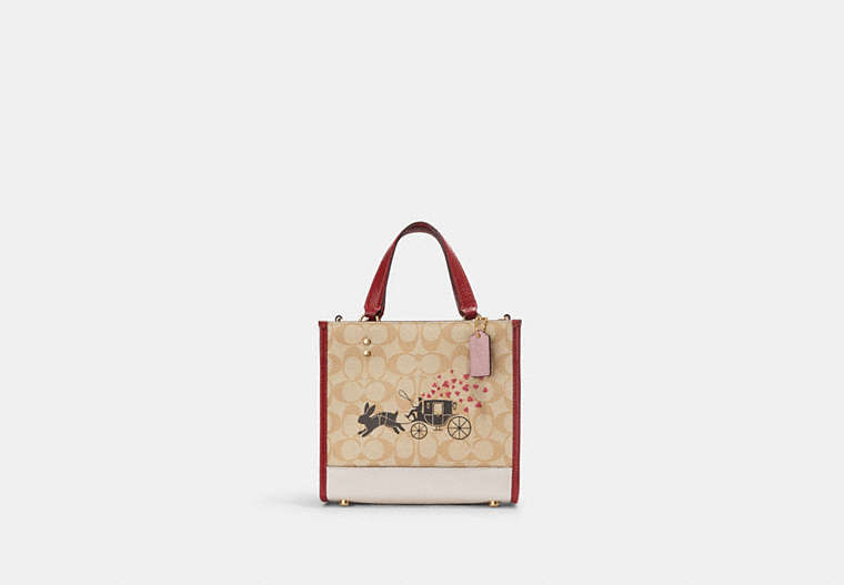 Lunar New Year Dempsey Tote 22 In Signature Canvas With Rabbit And Carriage